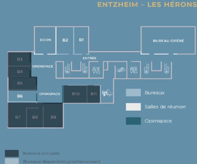 Bureau fermé  idéal pour votre activité professionnelle à Entzheim