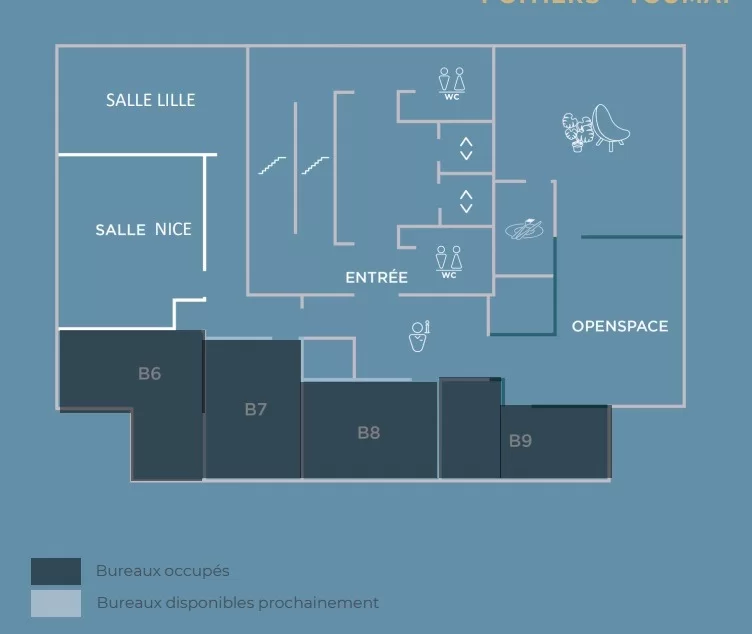 Espaces de coworking  idéal pour votre activité professionnelle à Poitiers